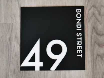 Personalised House Number - Edge - Square