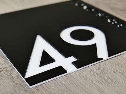 Personalised House Number - Edge - Square