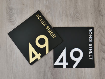 Personalised House Number - Edge - Square