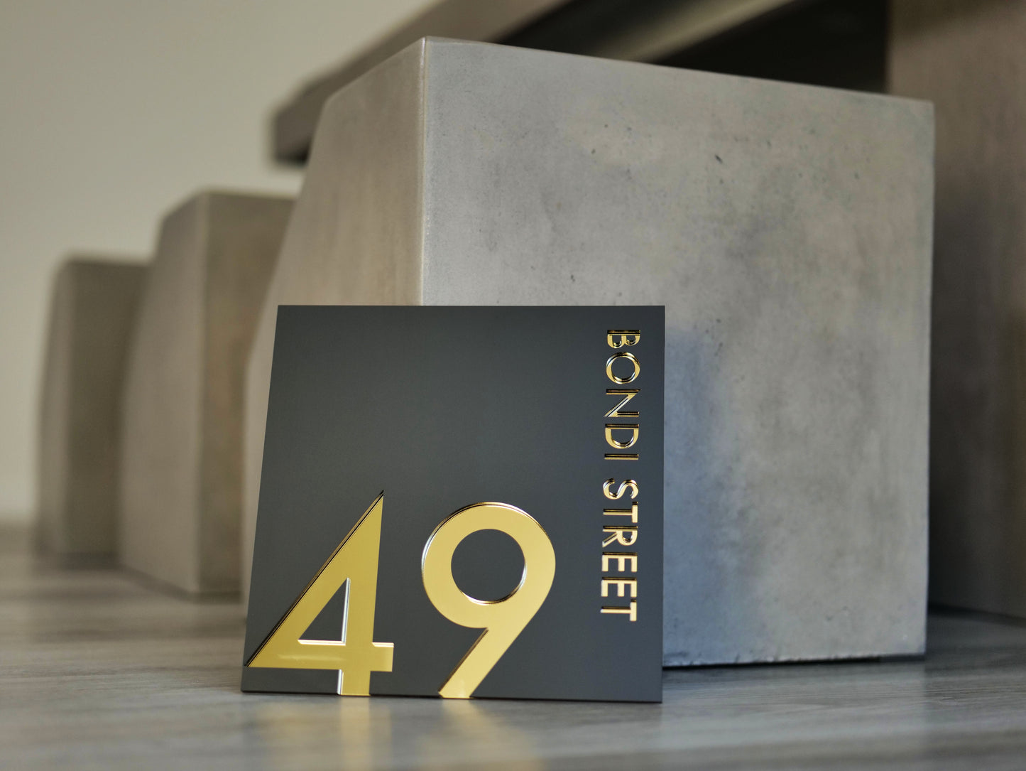 Personalised House Number - Edge - Square