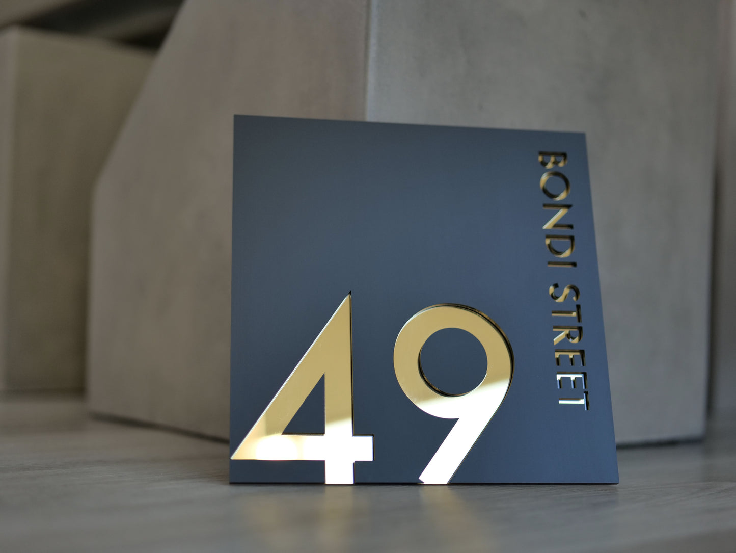 Personalised House Number - Edge - Square