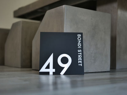 Personalised House Number - Edge - Square