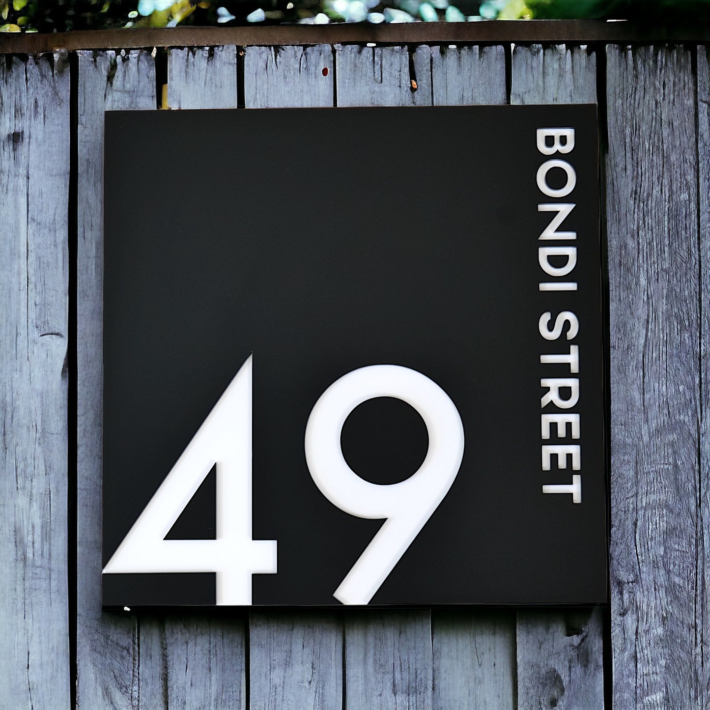 Personalised House Number - Edge - Square