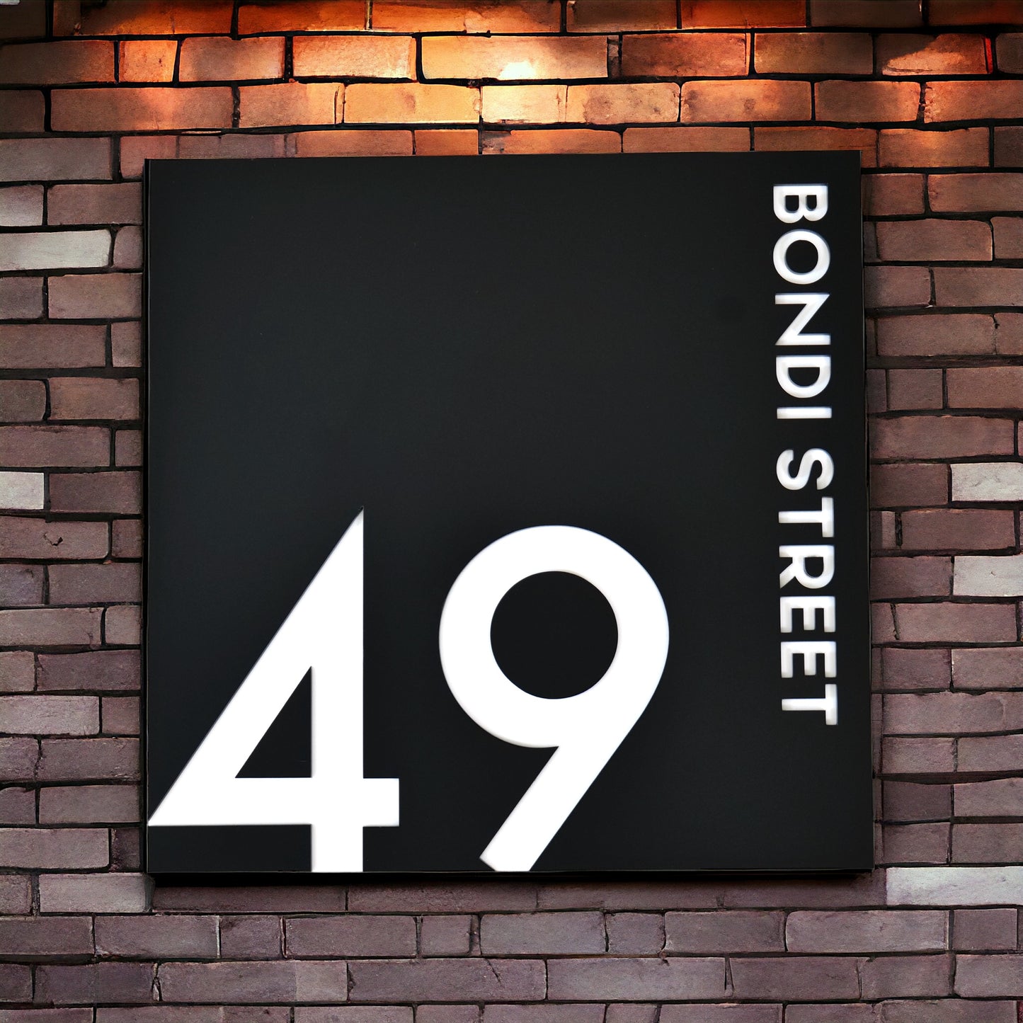 Personalised House Number - Edge - Square